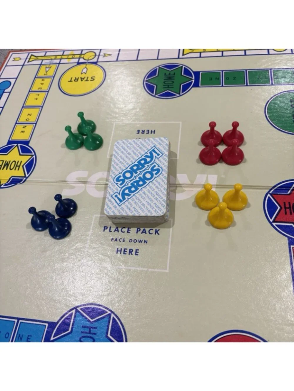Vintage Sorry Board Game 1972 Parker Brothers Complete Good Condition